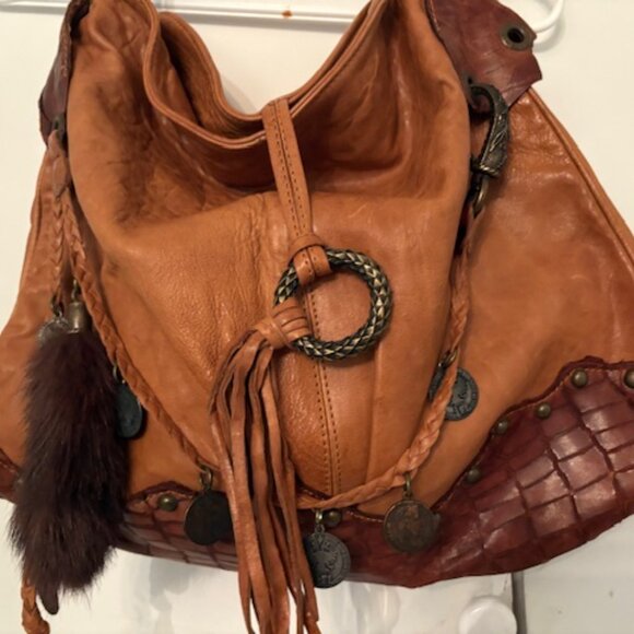 Vintage Italian leather handbag. - Picture 3 of 5